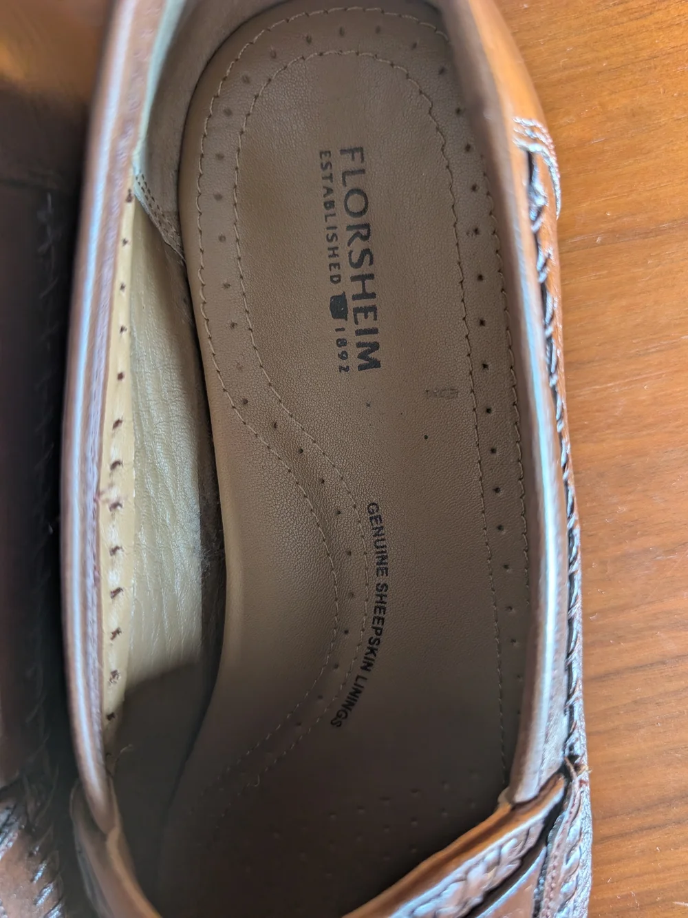 Florsheim Men’s 9D Brown Woven Leather Tassel Loafers Sheepskin